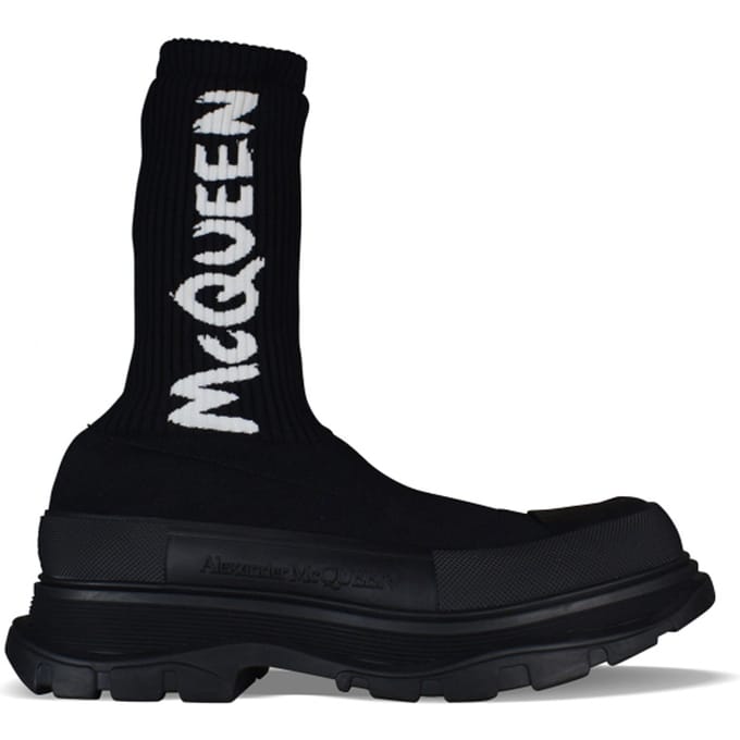 Alexander McQueen Tread Slick enkellaarzen zwart