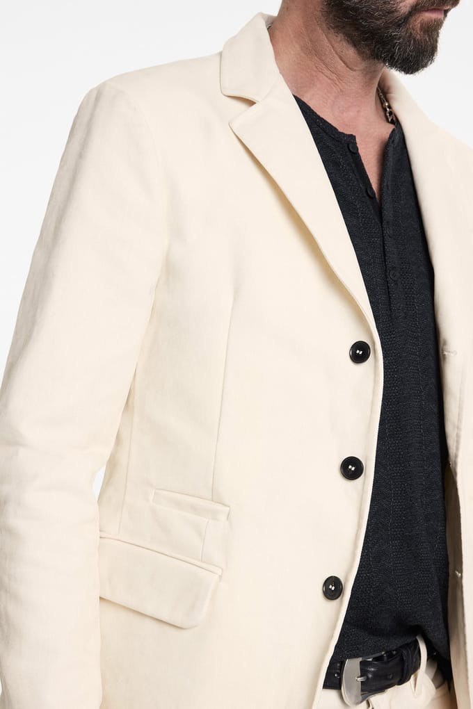 John Varvatos Slim Fit Notch Lapel Jacket Marble Maat: 46 | Blazers Outlet | Heren | Beige