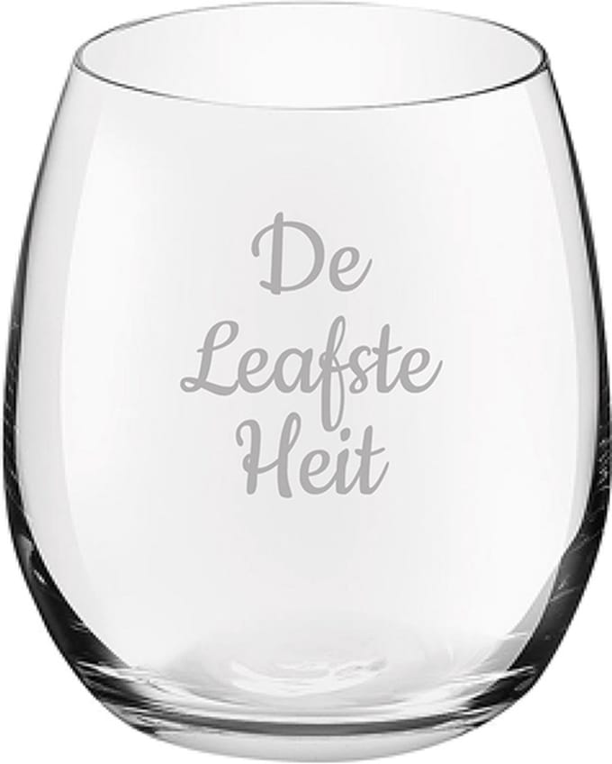 Gegraveerde Drinkglas 39cl De Leafste Heit