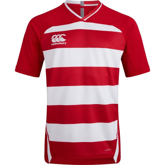 Canterbury Heren Evader Hooped Vapodri Jersey (Vlag Rood)