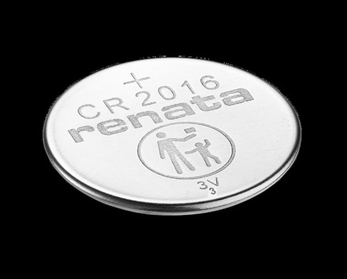 Renata CR2016 - Knoopcelbatterij - Lithium 3V - 87mAh