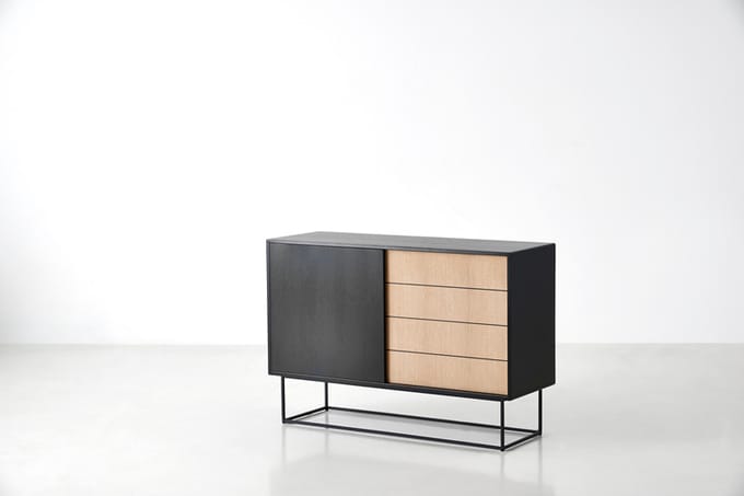 Woud - Virka Dressoir - zwart - hoog