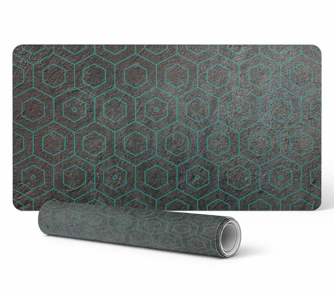 Antislip muis- en toetsenbordmat met geometrisch patroon, 100x50 cm