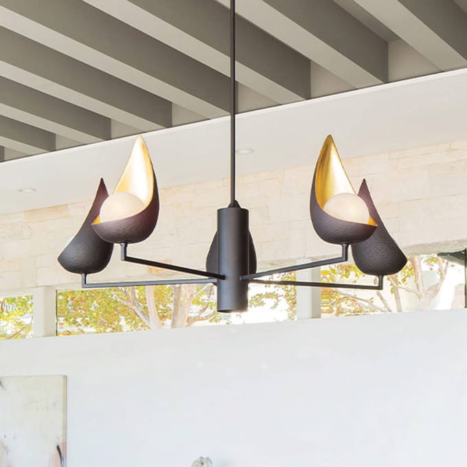 Lisa McDennon by Hinkley LED Kroonluchter | 3W 3000K 1500Lm 830 | Dimbaar | Matte Black & Gold
