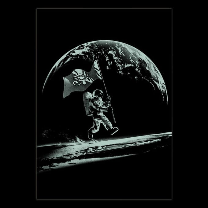 DEVplus Humankind Poster Glow in the Dark Astronaut Poster & Wallscrolls