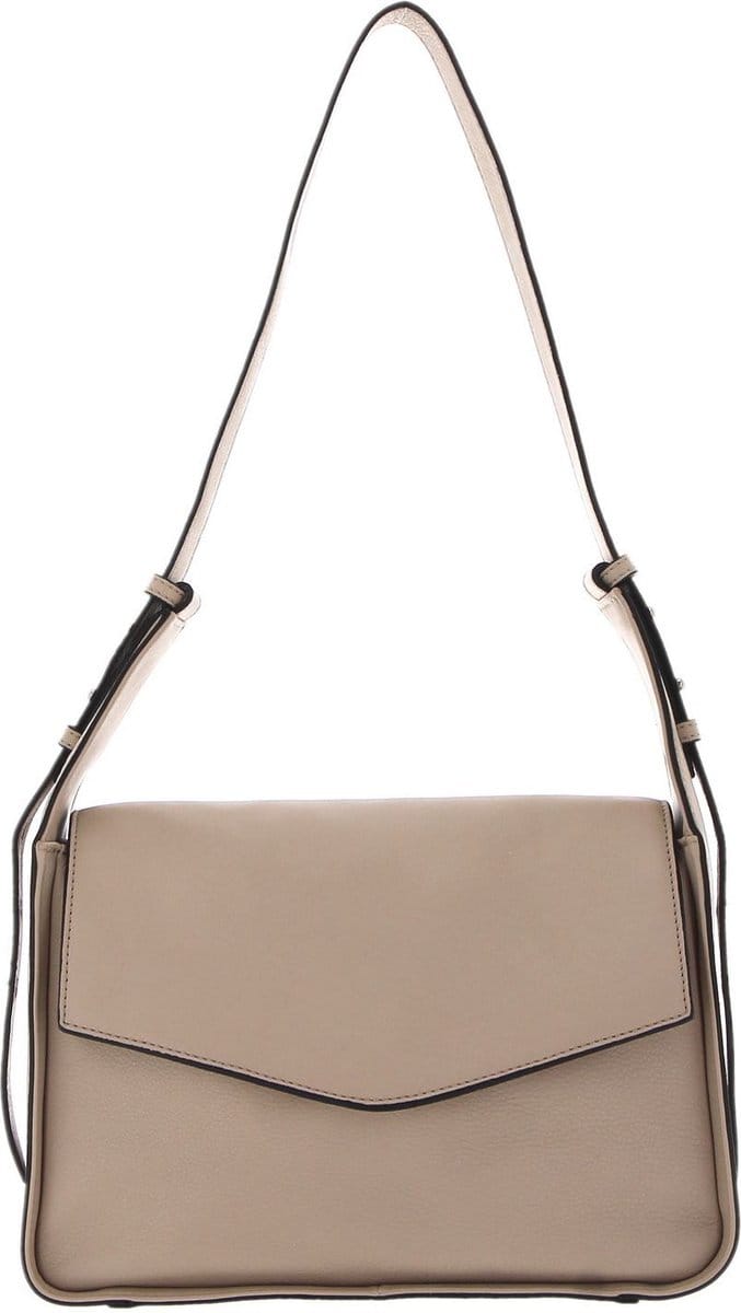 FREDsBRUDER Leren Schoudertas FB Satchel Marble Beige