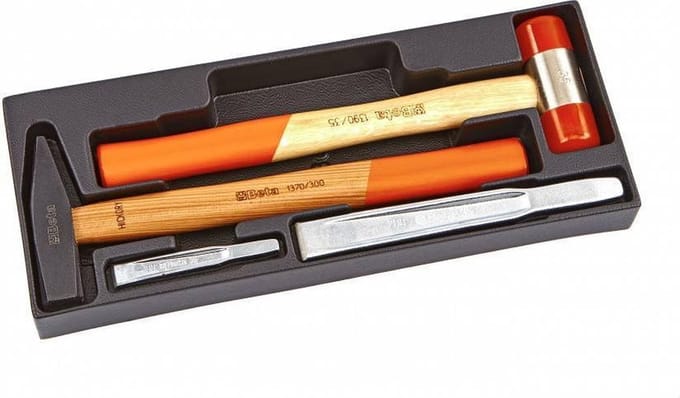 Hard Thermoformed Plate with 2 Hammers and 2 Chisels Beta
