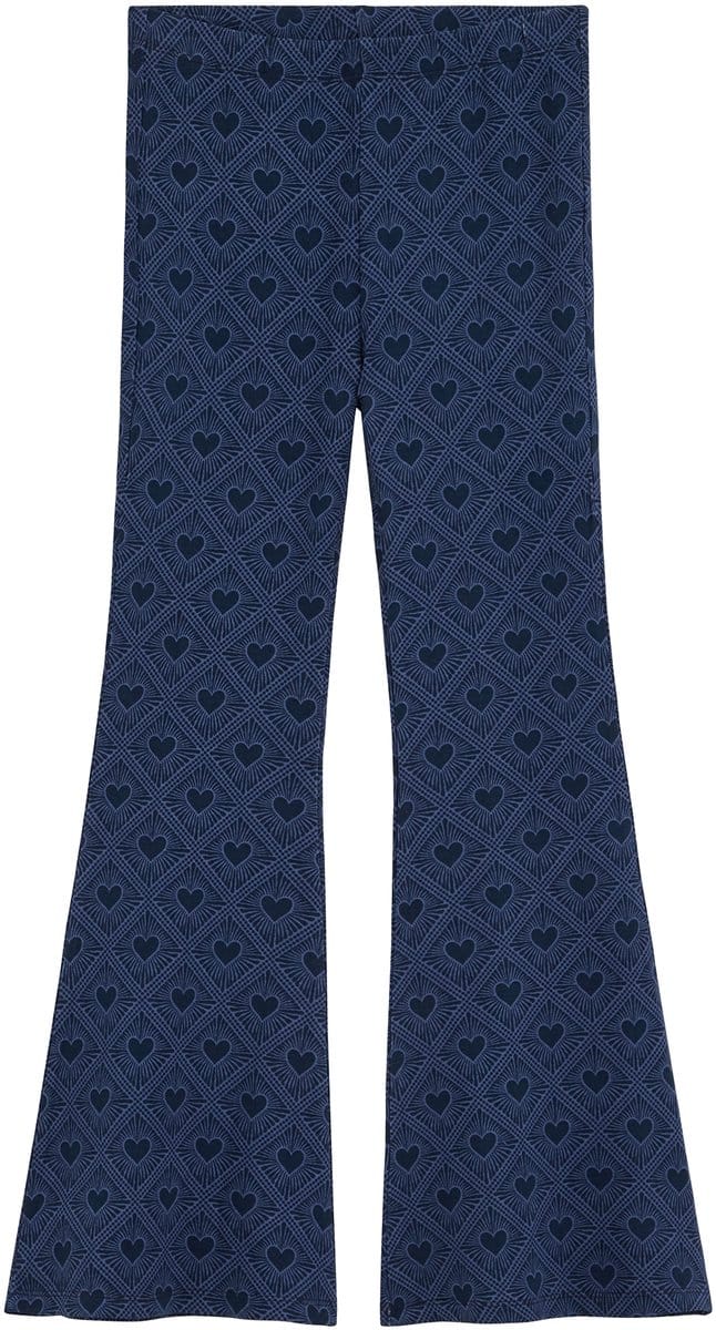 WE Fashion Meisjes slim fit flared legging met print
