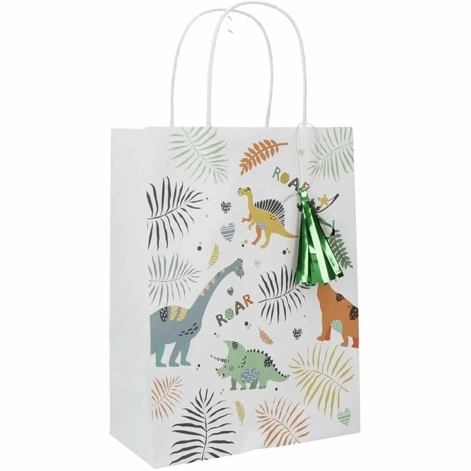 Folat - Uitdeelzakjes Dino Roars - 6 stuks - 27 x 20 cm