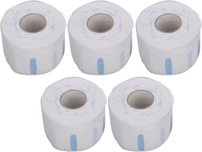 Nekstrips Kapper - Nekpapier Haar - Hygiënisch Knippen - Huidvriendelijk Rekbaar - 5 Rollen - Wit