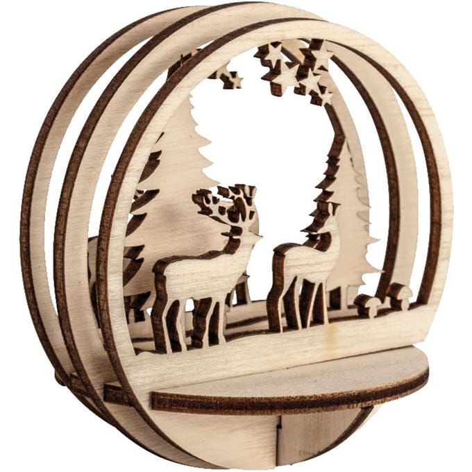 Houten stok motief "Rendier