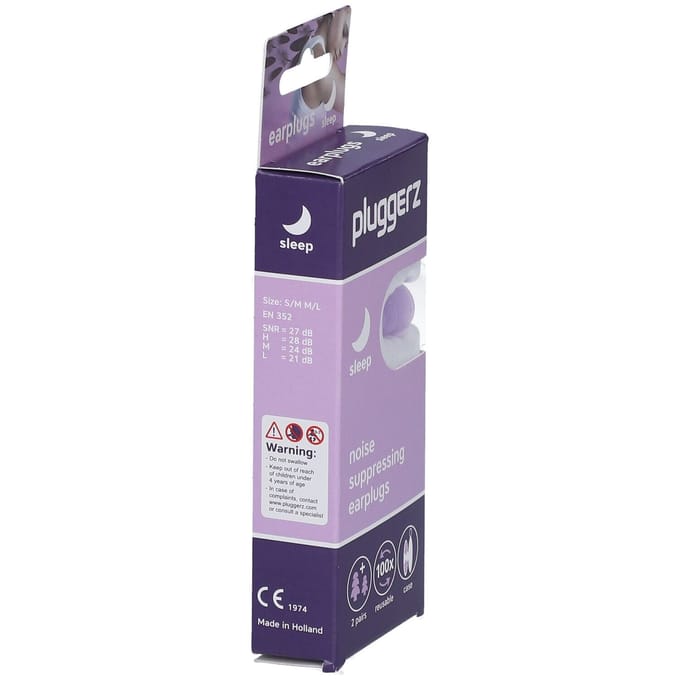 Pluggerz earplugs Sleep - Oordoppen voor slapen - Siliconen - Met Filter - 2 paar