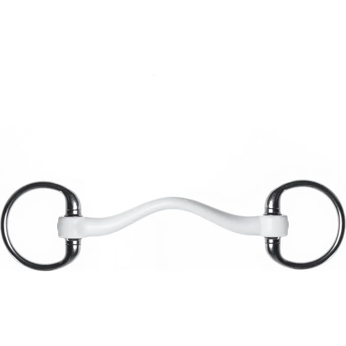 Mors olive voor paard met buis Trust Inno Sense Eggbut Bradoon Port Medium 15