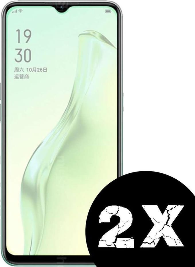 HB Glas Geschikt voor Oppo A31 Screenprotector Glas Gehard Tempered Glass - 2 Stuks