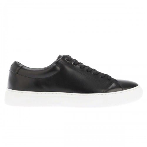 Boss Heren Enlight Leren Trainers (Zwart)