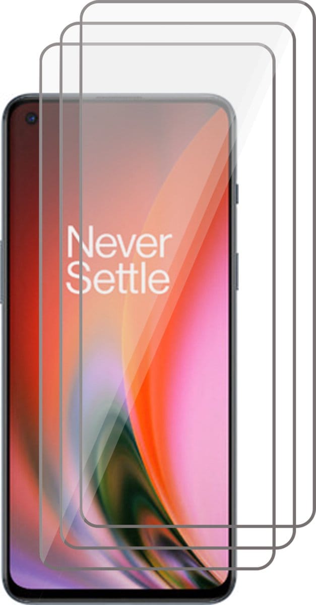 Screenprotector geschikt voor OnePlus Nord 2 - Beschermglas Screen Protector Glas - 3 stuks