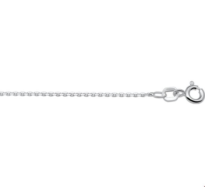 Zilveren Collier anker gediamanteerd 1 1018796 45 cm