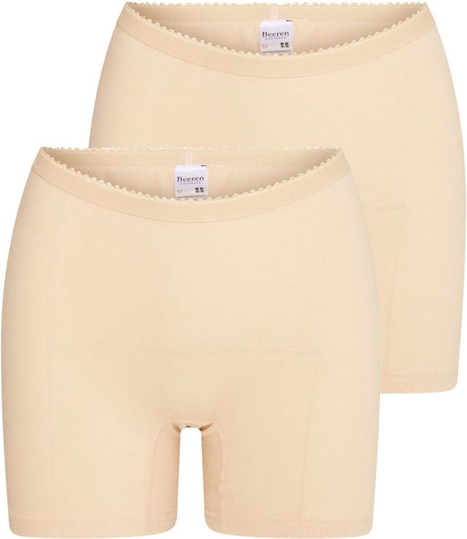 Beeren Softly dames boxershorts - 2-pack - Maat M - Beige