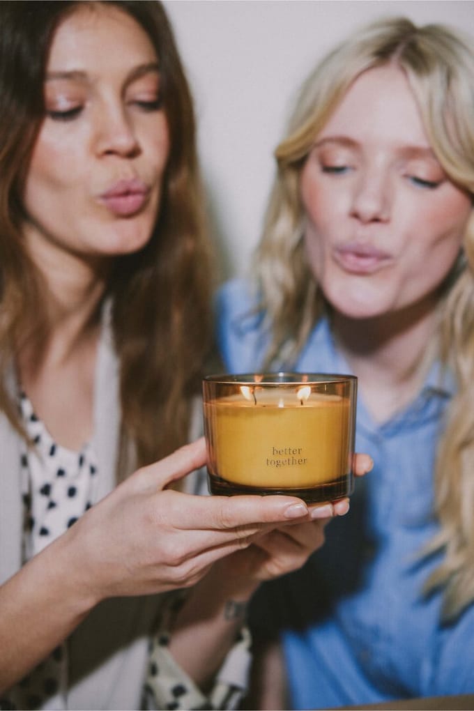 Zusss Geurkaars Glas Met Deksel Better Together Glas / Paraffine Transparent / Gold