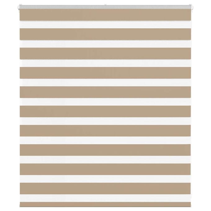 vidaXL - Zebra - Blind - 125x100 - cm - stofbreedte - 120,9 - cm - polyester - zandbruin