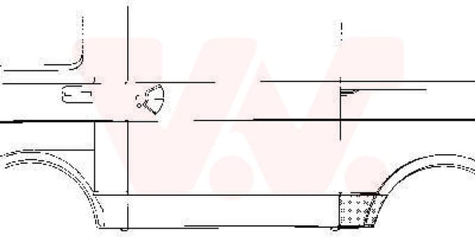 Van Wezel - ACHTER SCHERM VOOR VW LT 1982-1996 ARC546204VWAN