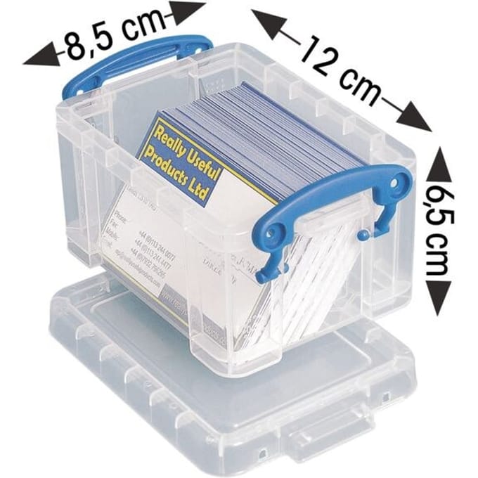 Really Useful Box visitekaarthouder 033 liter transparant