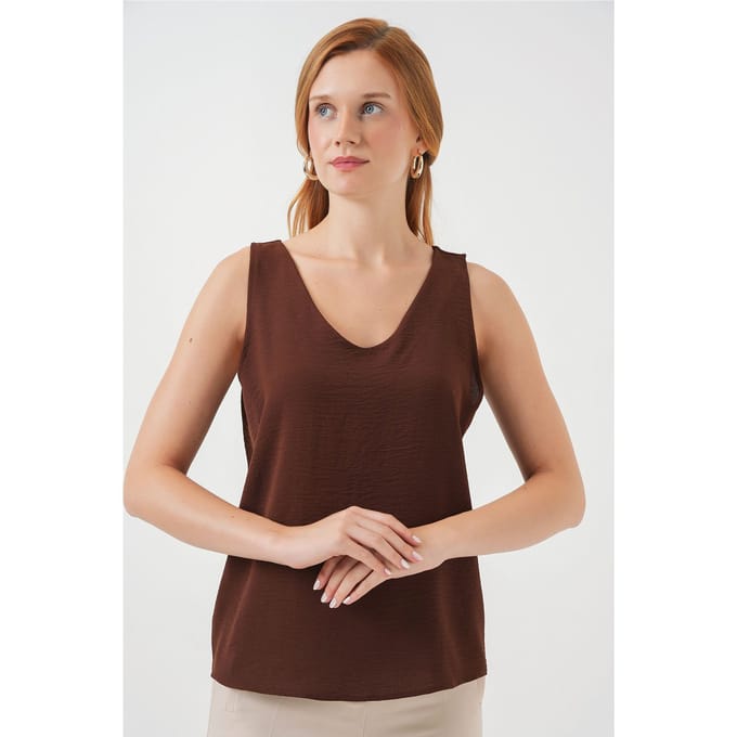 V-hals Pull-On Blouse