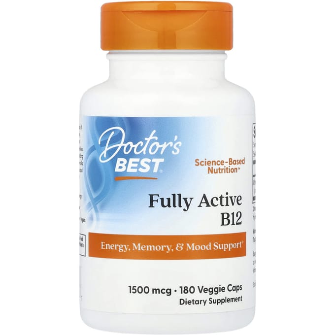 Doctor's Best, B12 entièrement activée, 1 500 mcg, 180 gélules végétales