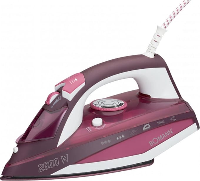 Bomann DB 6005 CB - Stoomstrijkijzer - 2600W - Roze/Wit