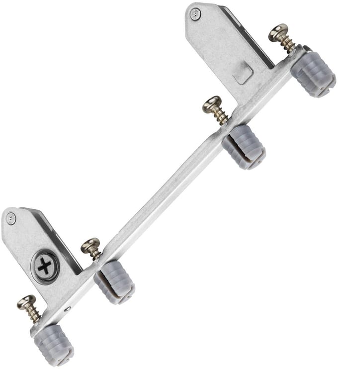 1 paar Frontbeugels (Deuvel uitvoering 10 x 11,5 mm) Frontbevestiging voor JUNKER-SLIM Lade systemen wit Hoogte 199 mm van SOTECH