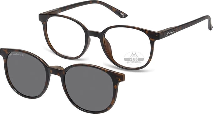 Montana Leesbril MRC2A +2:50 TURTLE inclusief Clip-on zonnebril