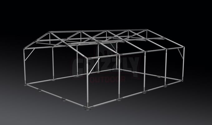 Grizzly Outdoor Professionele Partytent 6x8 m PVC Limited Edition Wit
