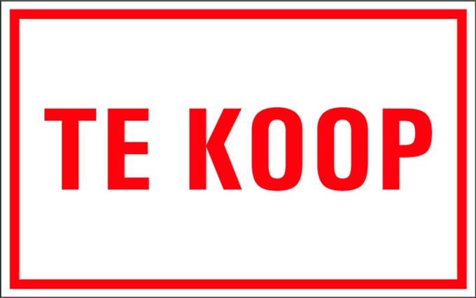 Te koop tekstbord - kunststof 200 x 150 mm