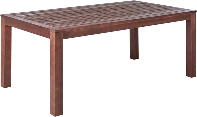 TUSCANIA - Tuintafel - Donkerbruin - 100 x 180 cm - Eucalyptushout