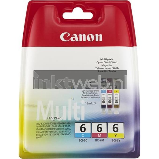 Canon BCI-6 - Inktcartridges / Cyaan / Magenta / Geel