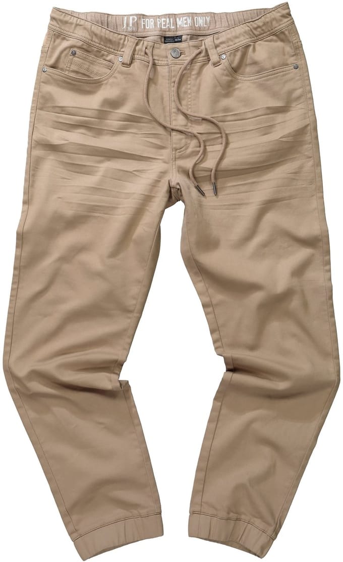JP 1880 - Heren - Instapbroek FLEXNAMIC® elastische tailleband - Zand - Maat XXL