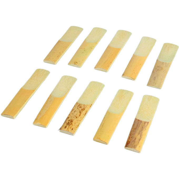 10 stuks Saxofoon Klarinet Es Rieten Sterkte 2 Robuust Professioneel Sax Eb Klarinet Riet Set Houtkleur Nummer 2 beige