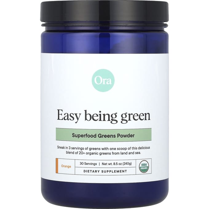 Ora, Easy Greens, Poudre Superaliment Verts, Orange, 8,5 oz (240g)