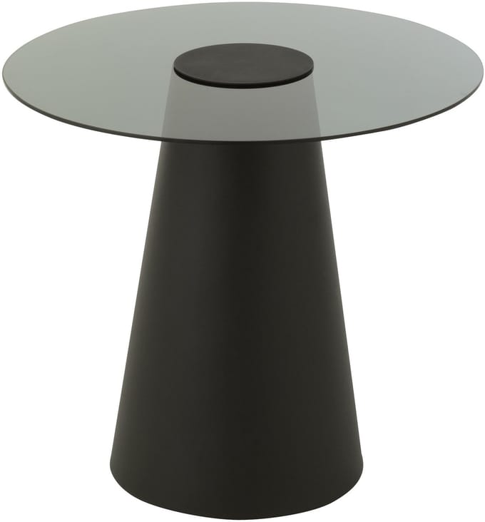 J-Line bijzettafel Kegel - ijzer - zwart