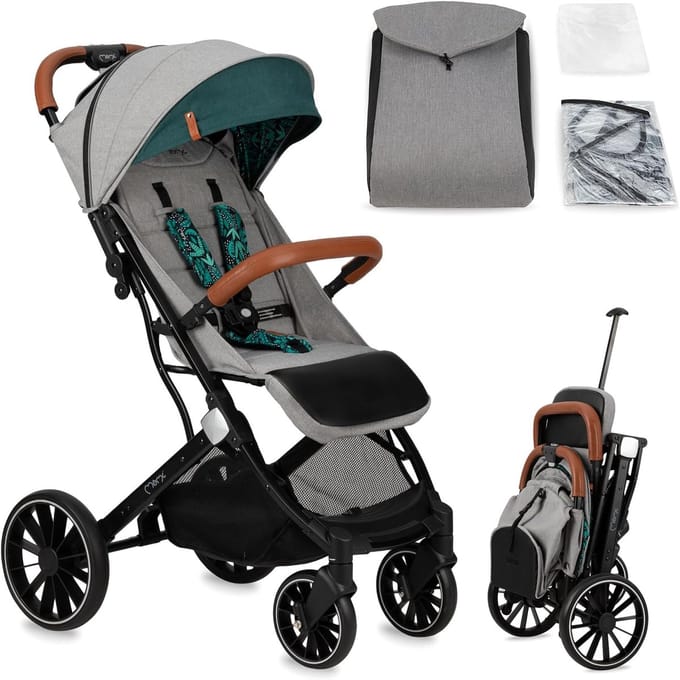 Kinderwagen Dakar - Inklapbare buggy - Onderweg met kind - Lichtgewicht en compact - Tot 22 kg - Groen