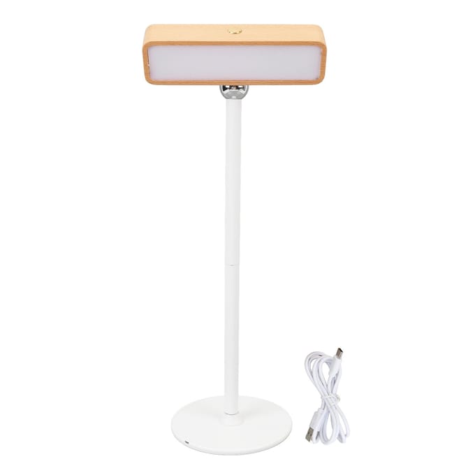 360 Graden Rotatie Wandlamp Oplaadbaar Warm Licht 3000K Dimbaar Touch Control Magnetisch Hout