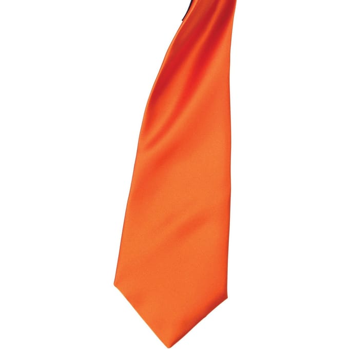 Premier Kleuren Heren Satin Clip Tie (Pakket van 2) (Terracotta)