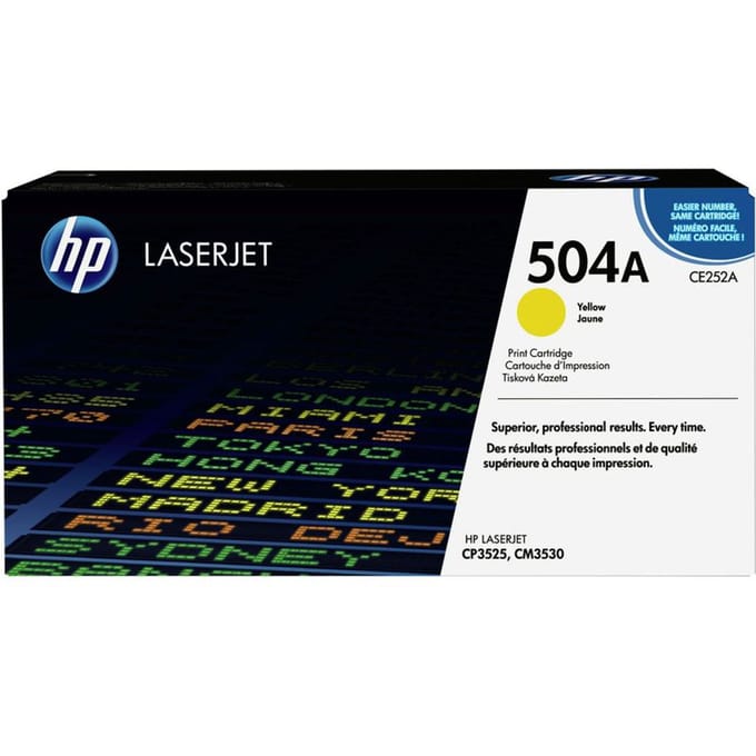 Tonercartridge hp ce252a 504a geel
