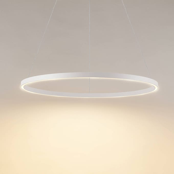 Molto Luce LED hanglamp Perfora, wit, Ø 90 cm, aluminium
