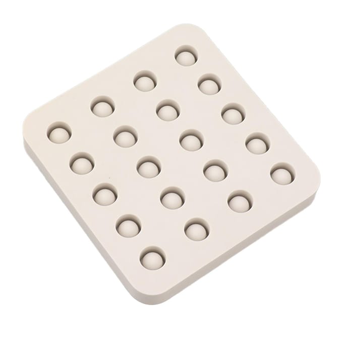 Moule en silicone pour greffe de reines de cire, 4 rangées gray
