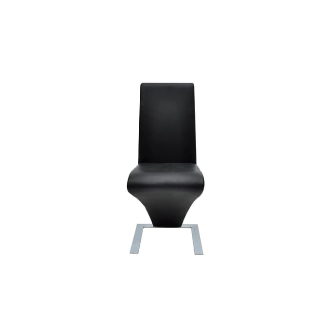 vidaXL - Eetkamerstoelen - 4 - st - kunstleer - zwart