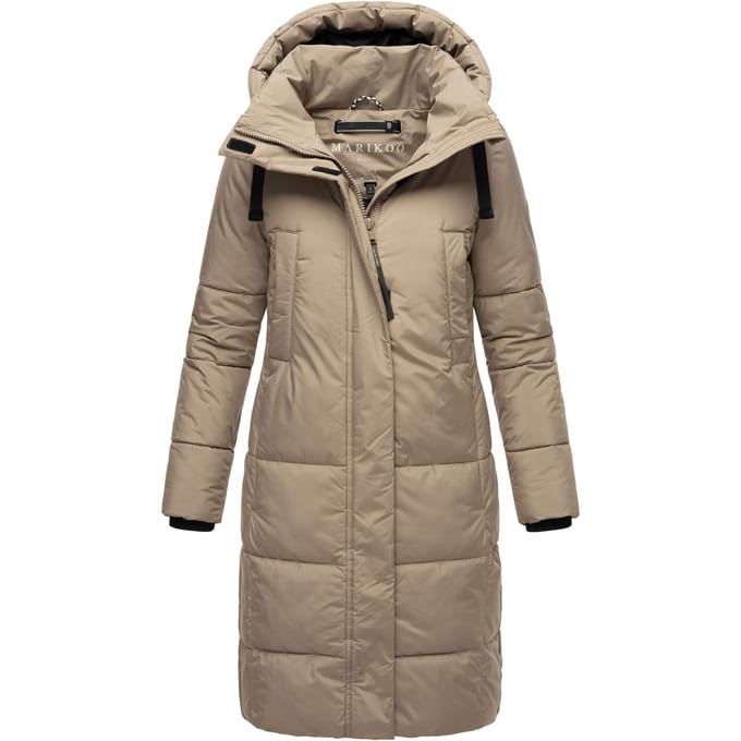 Marikoo dames winterjas Laryaa – lang, warm & met afneembare capuchon