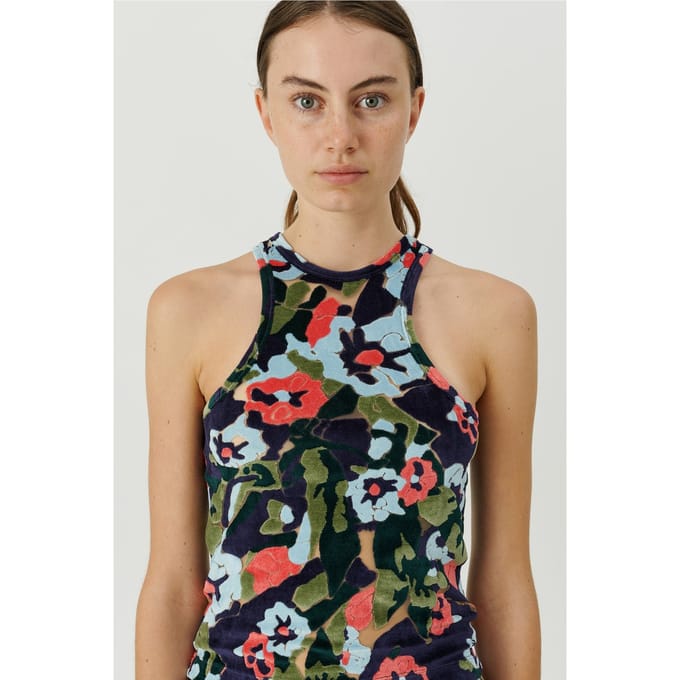 Soulland Nova Top Blue Multi Größe: M/L | Ausgestellte Hosen Outlet | Unisex | Blau