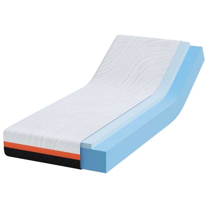 vidaXL - Matras - Wit - en - Zwart - 80 - x - 200 - cm - Jacquard - stof