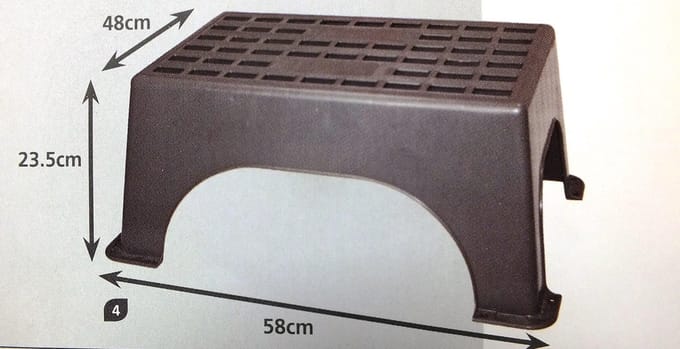 Auckland robuuste kunststof opstap max. 200kg